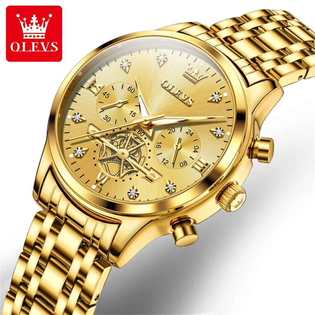 OLEVS 2897 Luxury Women's Watches Top Brand Quartz Watch Sport Date Chronograph Waterproof Multifunction Watch