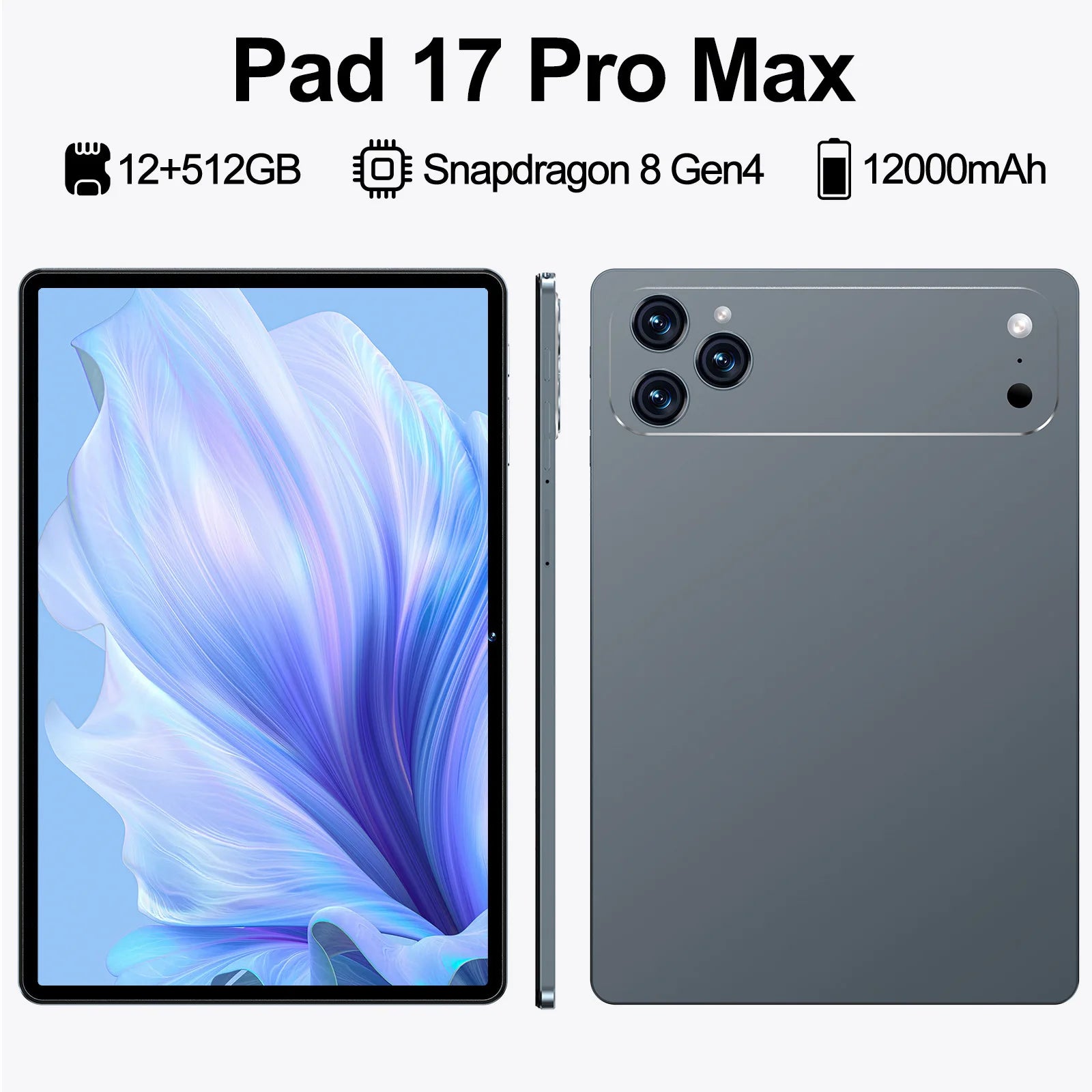 IP17 Pro MAX 10.1-inch Business Tablet Eco-friendly in Stock Android 14 MTK 12GB+512GB Wi-Fi for Global Market