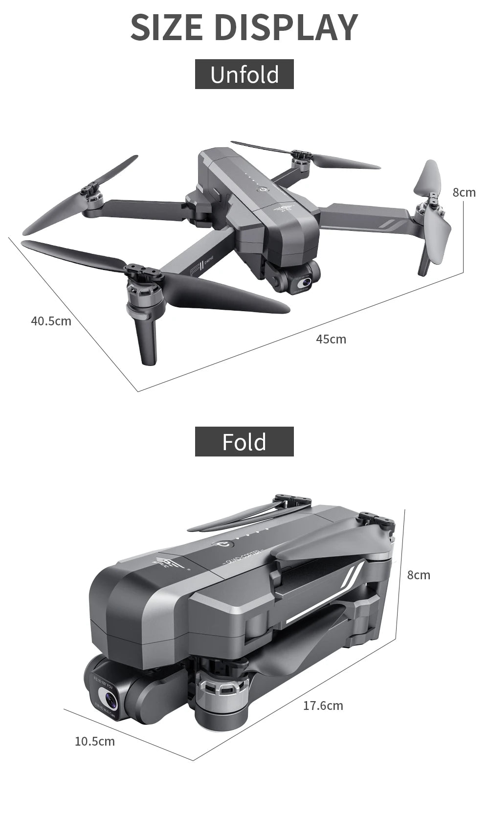 SJRC F11S 4K Pro Drone with Camera WIFI GPS 2-Axis Gimbal FPV & Brushless Long Range Flight Time Beginner Level Remote Control