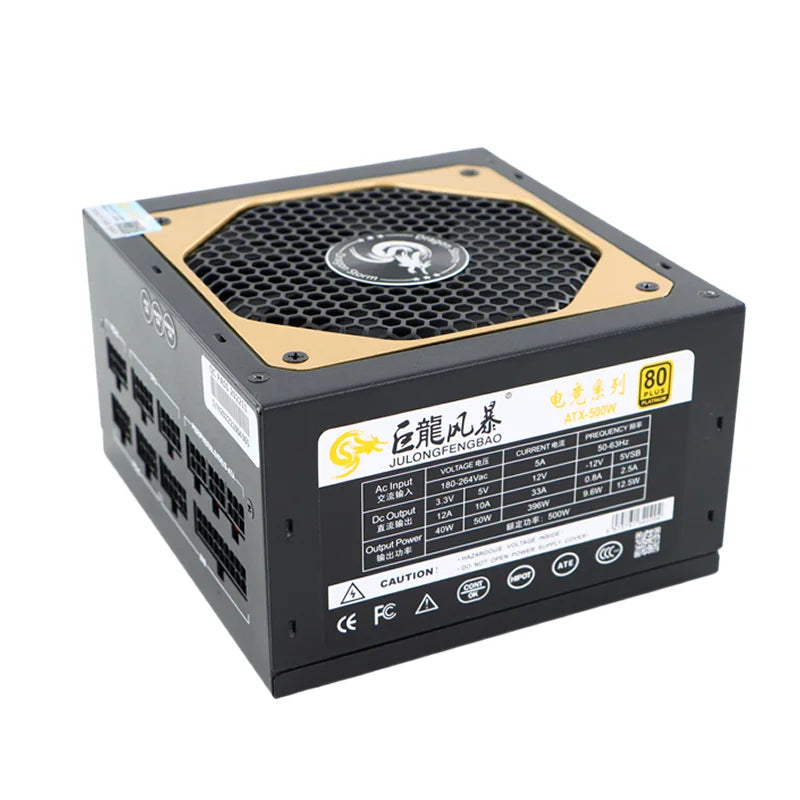 JULONGFENGBAO 850W ATX APFC Full Voltage RGB Fan Fully Modular Computer PC Gaming Power Supply for Server/Desktop PSU