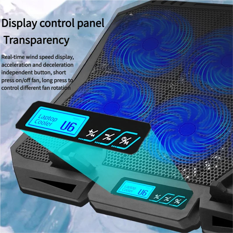 X6A Budget Dual Fans Laptop Cooler Plastic Adjustable Stand with USB Ports for 15.6/17.3 Inch Gaming Laptops in Stock