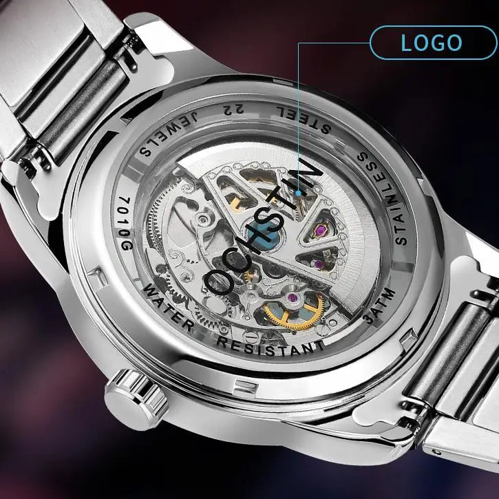 OCHSTIN 7010B Mechanical Outdoor Waterproof Hollow Out Dial Men's Watches Automatic Movement Luminous Hands Wristwatch for Male