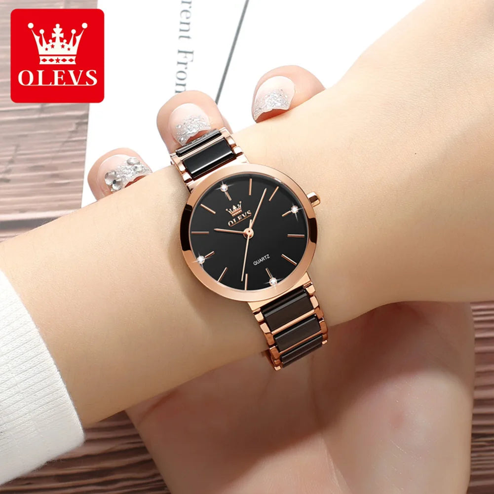 Reloj OLEVS Watch for Man 5877 Quartz Stainless Steel Waterproof Date Week Fashion Classic Wrist Watches OLEVS New Men's Watches