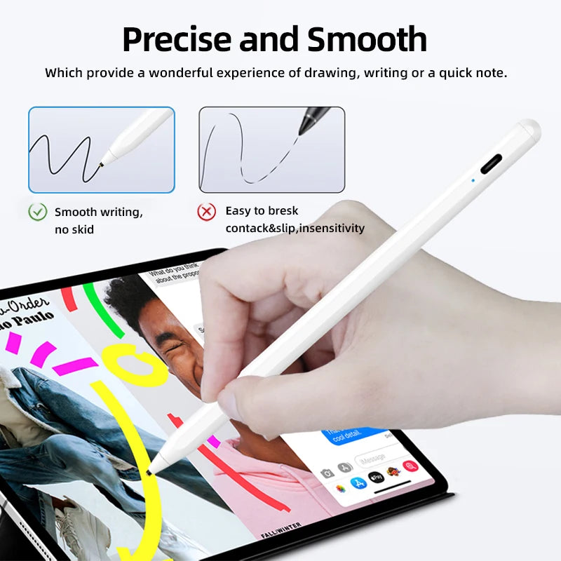 Hot Sale Texture Aluminum Magnetic Design Universal Active Capacitive Stylus Pen for Capacitive Screen Tablet