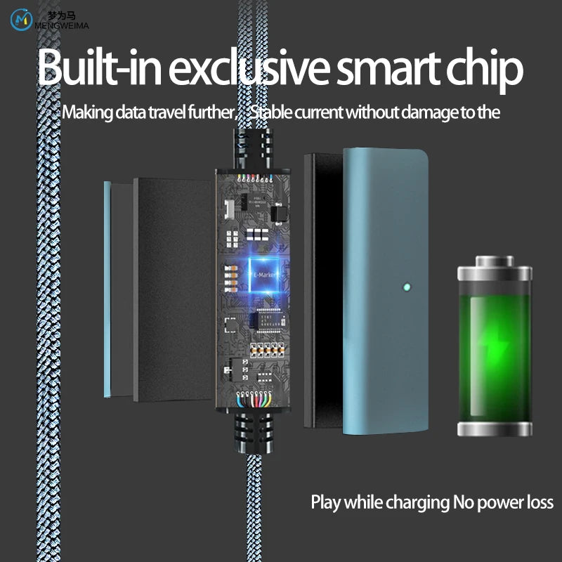 USB 3.0 Nylon Jacketed Type a to C Cable Independent Power Supply for VR Headset Accessories Gaming PCs Camera Data Connections