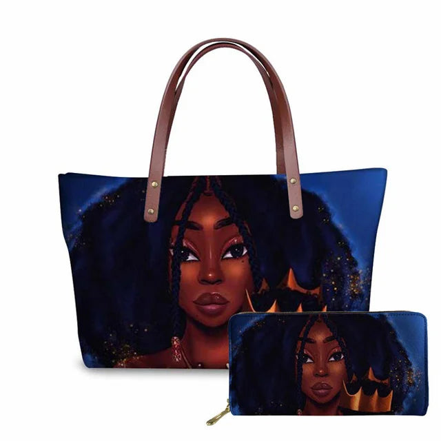 Young Ladies Handbags Black Art American African Girls Printed Popular Hand Bags Women Handbags Lady Fashion Designers Handbags