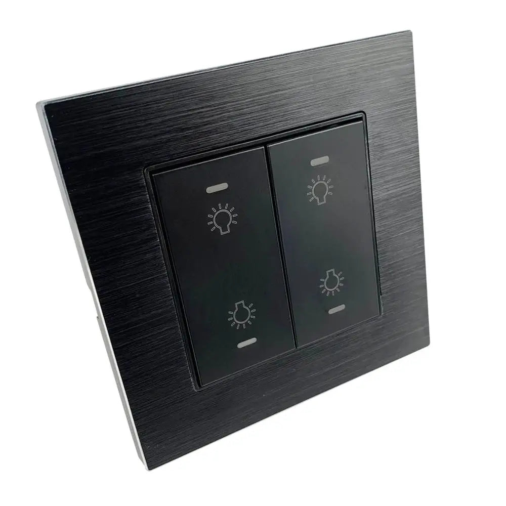 Kincony KC868 Smart Home Control System Compatible Wall Reset Key Switch 86 Module with LED Brushed for Kc868