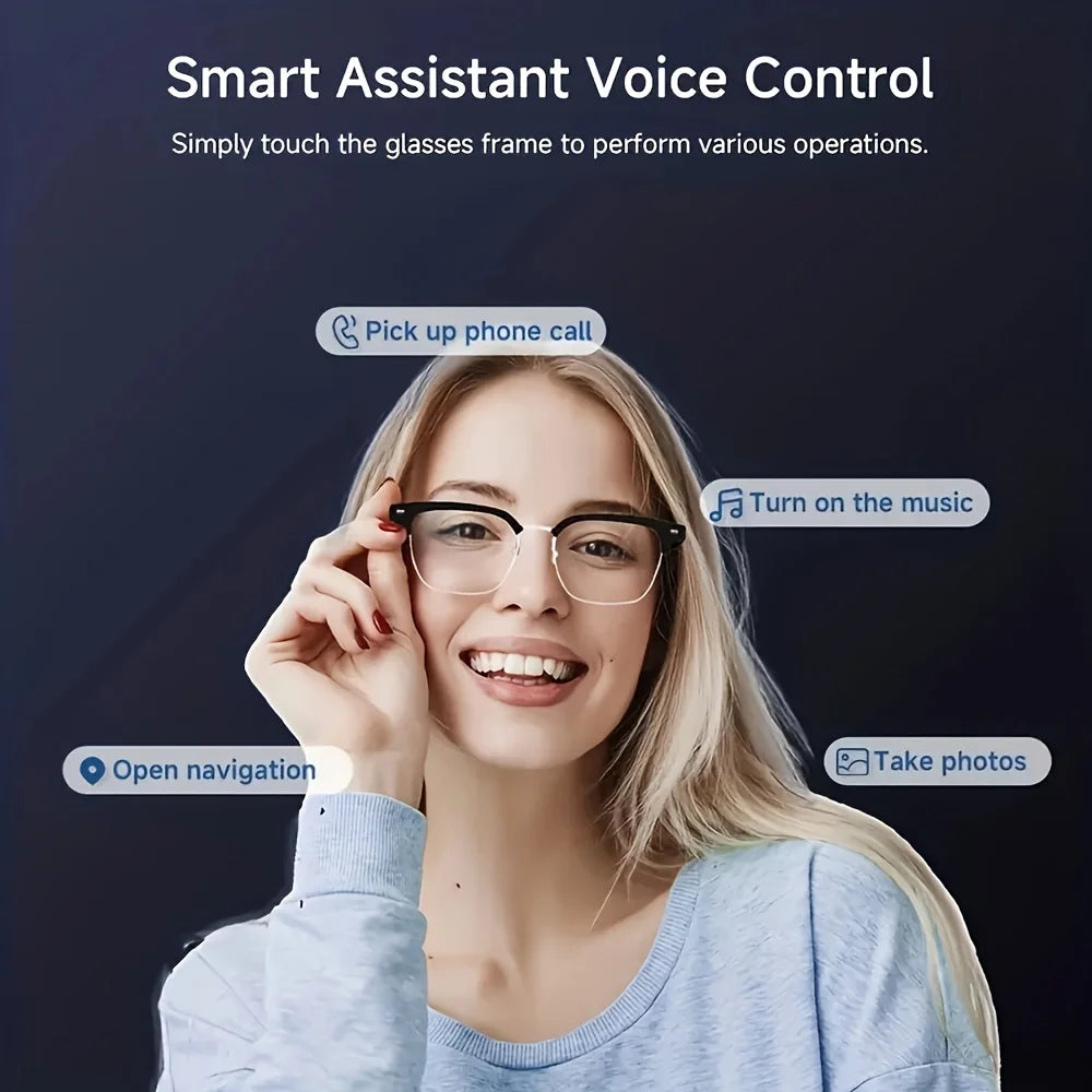 SENBONO E13-06 Smart Glasses Outdoor Waterproof Lightweight Hands-Free Call Music Headphone Anti-Blue Light Voice Control