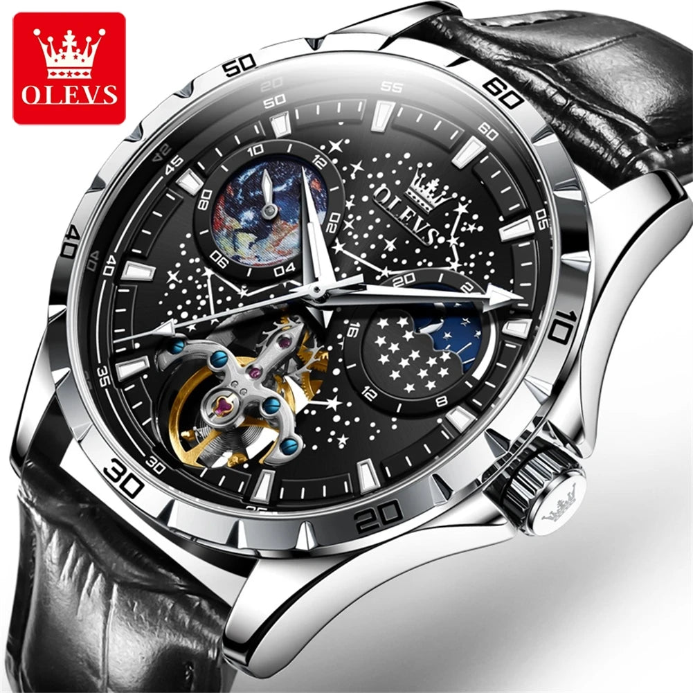 OLEVS 6689 Original Brand Men's Watches Waterproof Multifunctional Luminous Fully Automatic Mechanical Watch