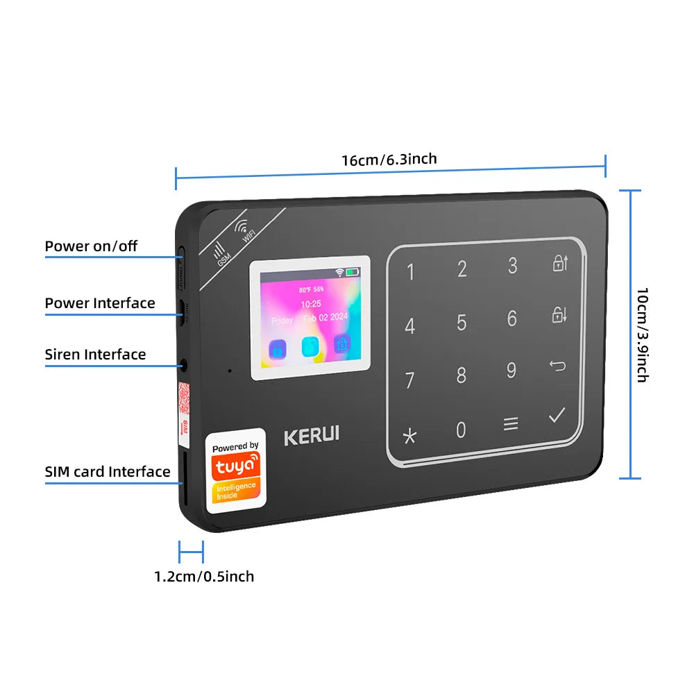 KERUI W181 WiFi GSM 2G Tuya Smart Home Alarm System Home Motion PIR Detector Alarm System Smart House Security Alarm System Kit