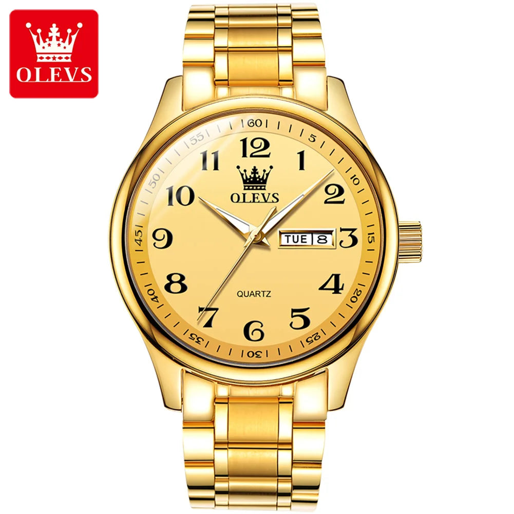 New Olevs 5567 Luxury Fashion Men's Watches Lover's Business and Simple Couple Relojes Watches Women Quartz SmartWatch