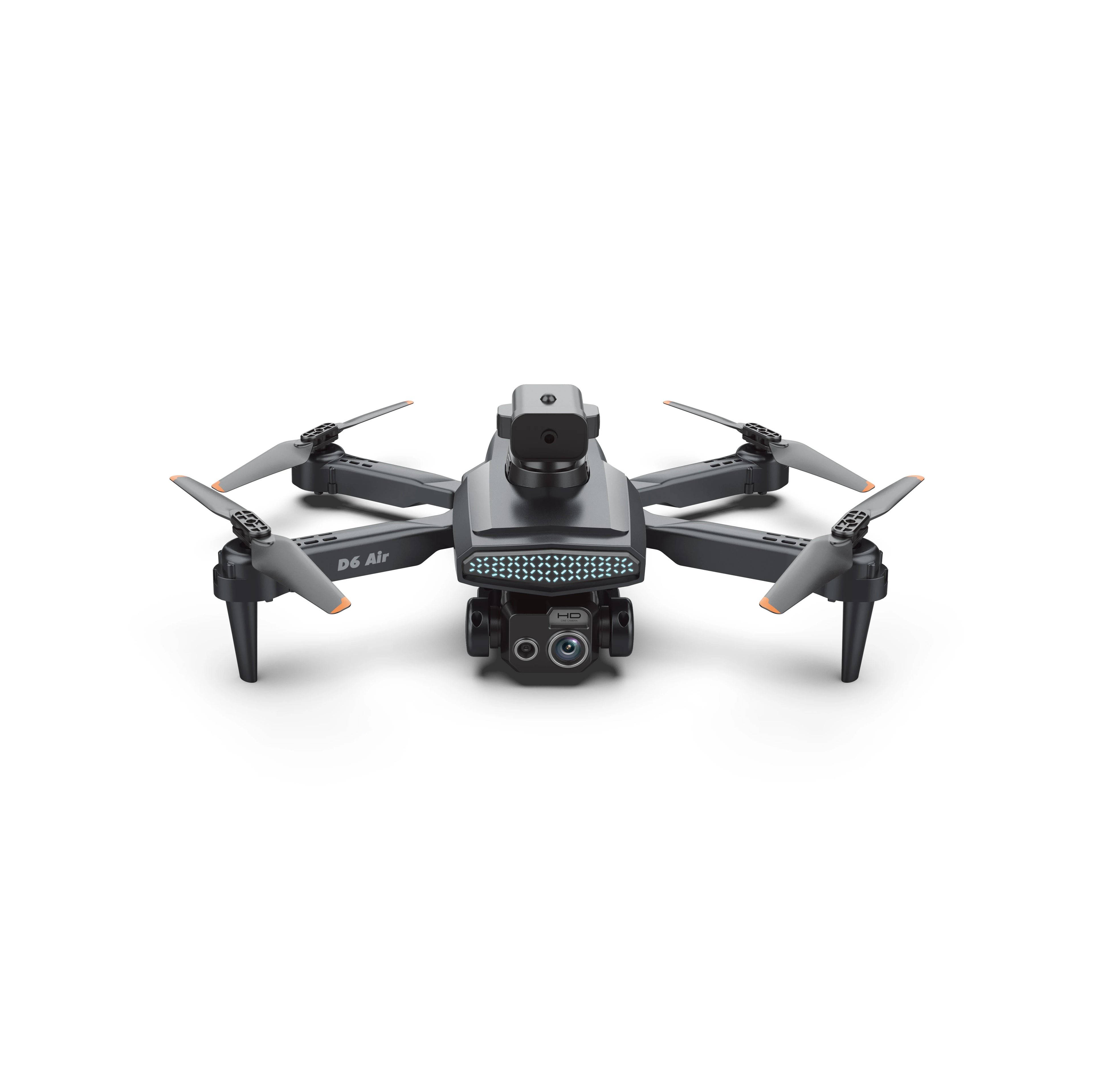 D6 air Drone 4K HD Dual Camera WiFi FPV Obstacle Avoidance Optical Flow RC Quadcopter Foldable RC Drone Toys
