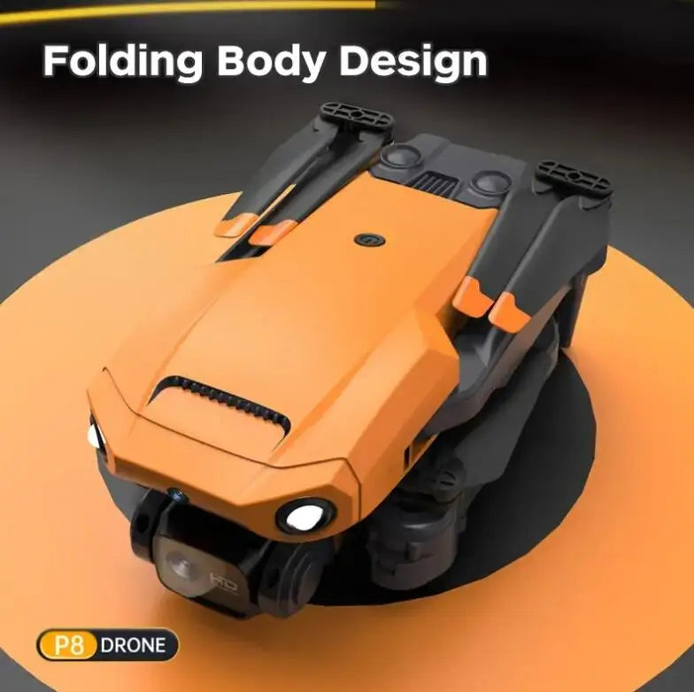 New Mini Drone P8 4K 1080P HD Dual Camera WiFi Fpv Smart Positioning Foldable Quadcopter RC P8 Drone