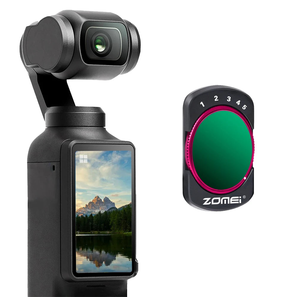 ZOMEI Aluminum Alloy & Tempered Glass Lightweight Magnetic ND2-32 Osmo Pocket 3 Filter