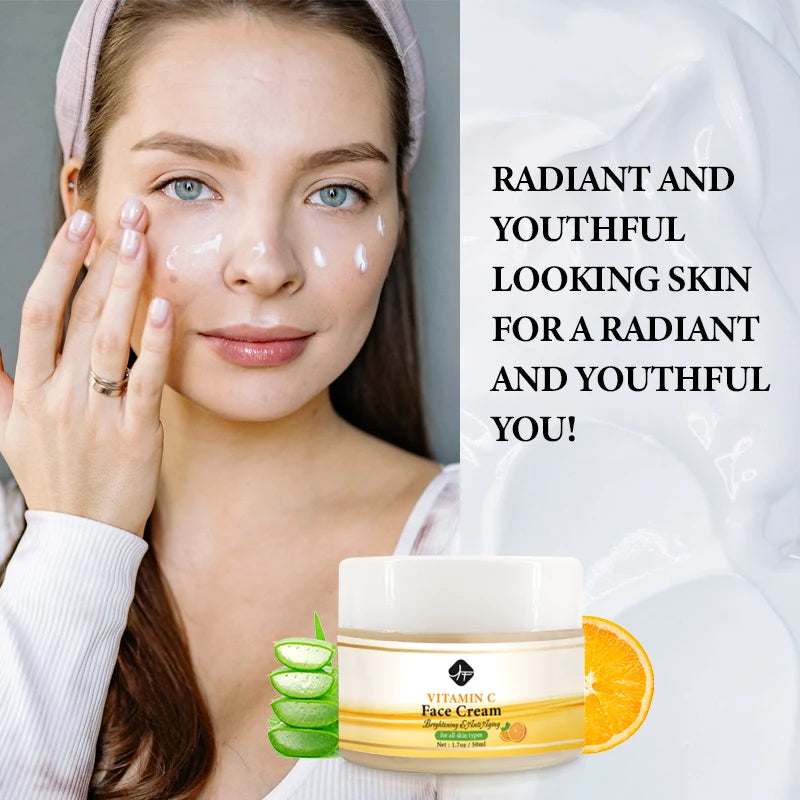 Vitamin C Skin Care Set for Brightening Anti Aging Skin Care Serum Whitening Face Cream