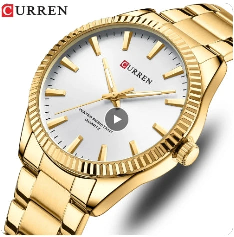 Curren 8425 New Men's Watches Simple Style Luminous Hands Clock Stainless Steel Men Brand Quartz Wristwatches for Male Relojes