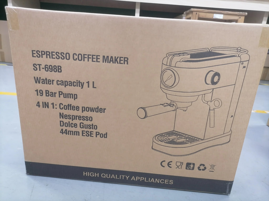 Italian Semi-Automatic Coffee Machine Professional Cappuccino Espresso Coffee Maker With Milk Frother for Home