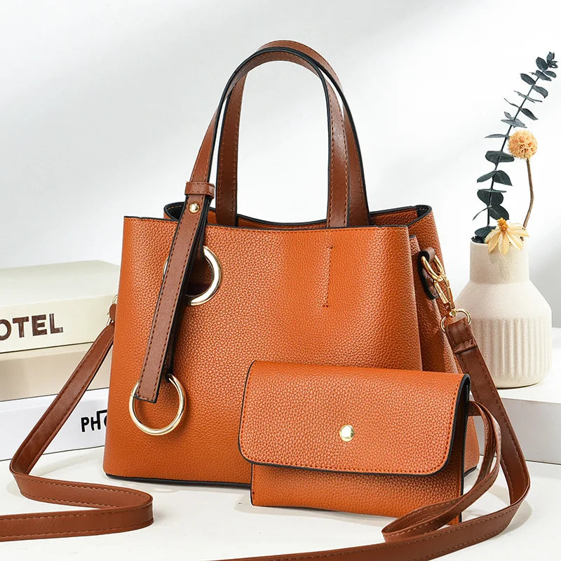 Customised logo Bags Women Handbags Ladies Women Handbag Sets Leather PU Women's Shoulder Bags Handbags