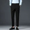 Spring and Autumn Men's Casual Pants Tailored Elastic Waist Suit Pants Casual Cropped Pants   27-42