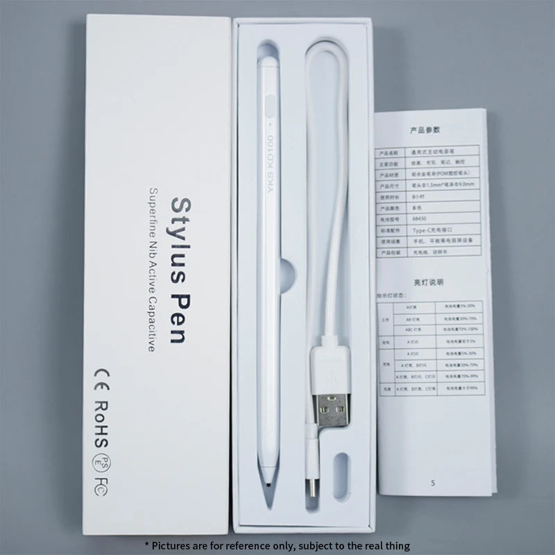 Hot Sale Texture Aluminum Magnetic Design Universal Active Capacitive Stylus Pen for Capacitive Screen Tablet