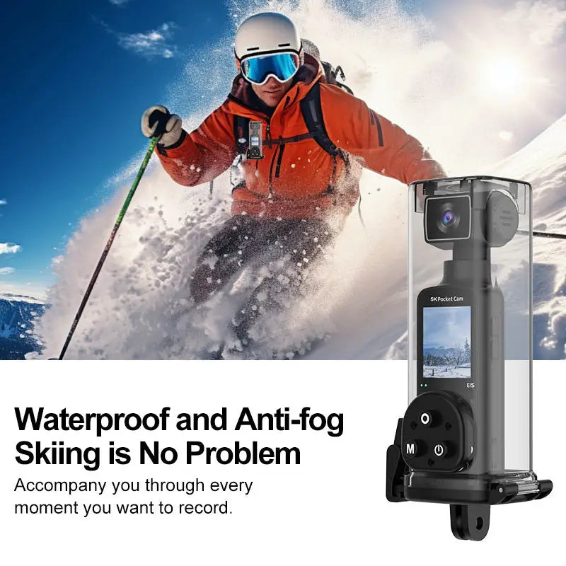 K2F Pocket Action Camera 4K WIFI Anti-shake Night Vision Face Tracking 270-degree Rotation Handheld Cycling Sports Projection