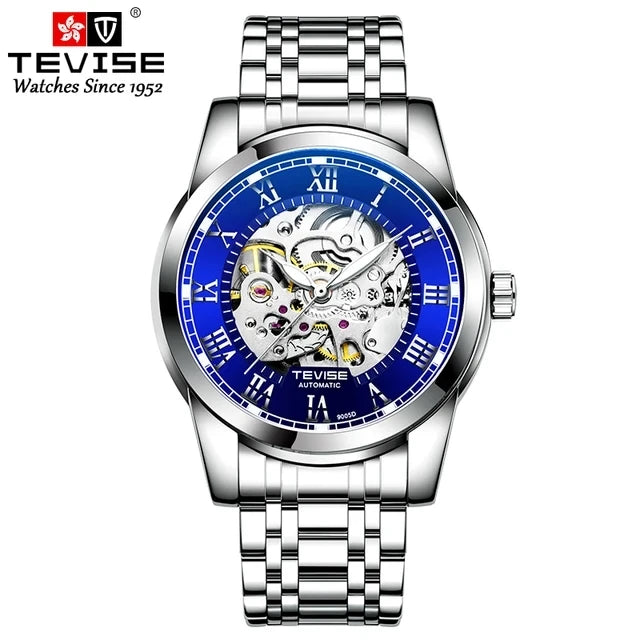 TEVISE T9005D 9005D Mechanical Luxury Charm Hollow Luminous Automatic Life Waterproof Stainless Steel Strap Men's Watches