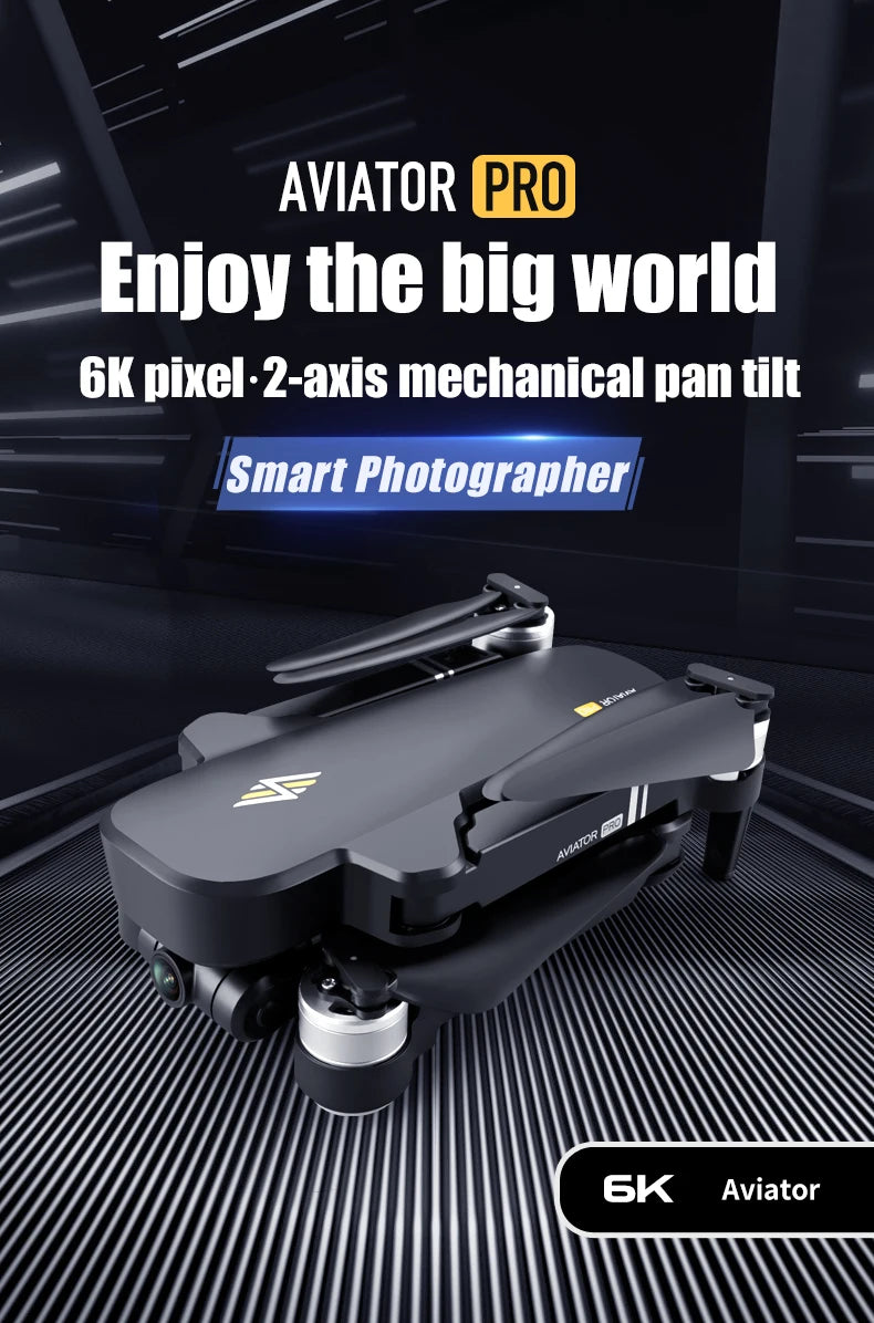 HOSHI 8811 Pro Drone 6K HD 5G Mechanical Gimbal Camera Wifi Gps System Supports TF Card Drone Distance 2km Flight 28 Min