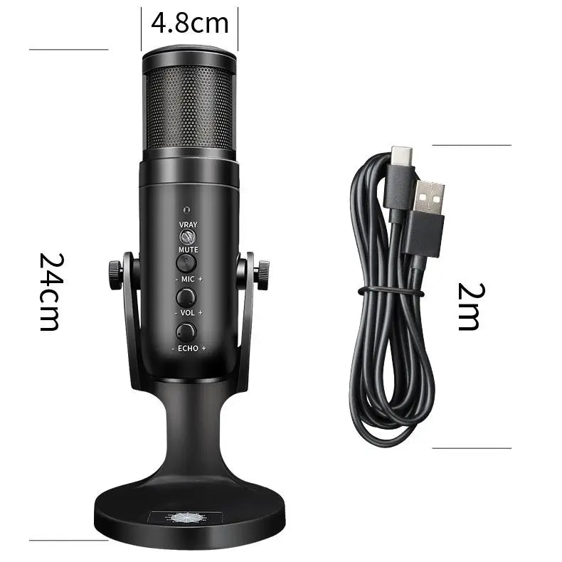 Demao MU900 Professional USB Condenser GAMING MICROPHONE with RGB for Game Podcast Studio Recording
