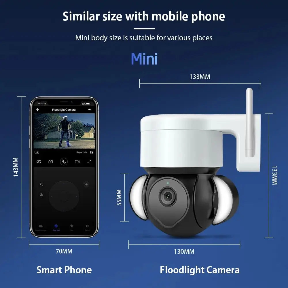 EDUP 5MP Outdoor IP66  Tuya Smart Camera Security Surveillance Wireless PTZ IP Network Wifi Camera