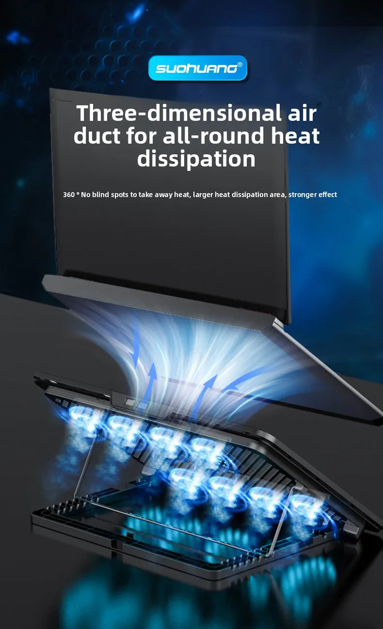 15.6-inch Tablet PC Stand Pad with Metal Construction Water Cooling Noise Reduction for and for