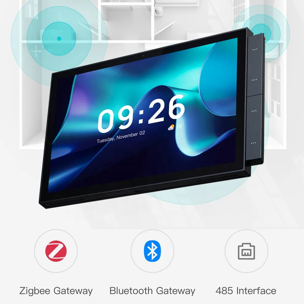 10 Inch Tuya Smart Home Zigbee Gateway Scene Control Panel Wall Switch Support Eight Country Languages Including French