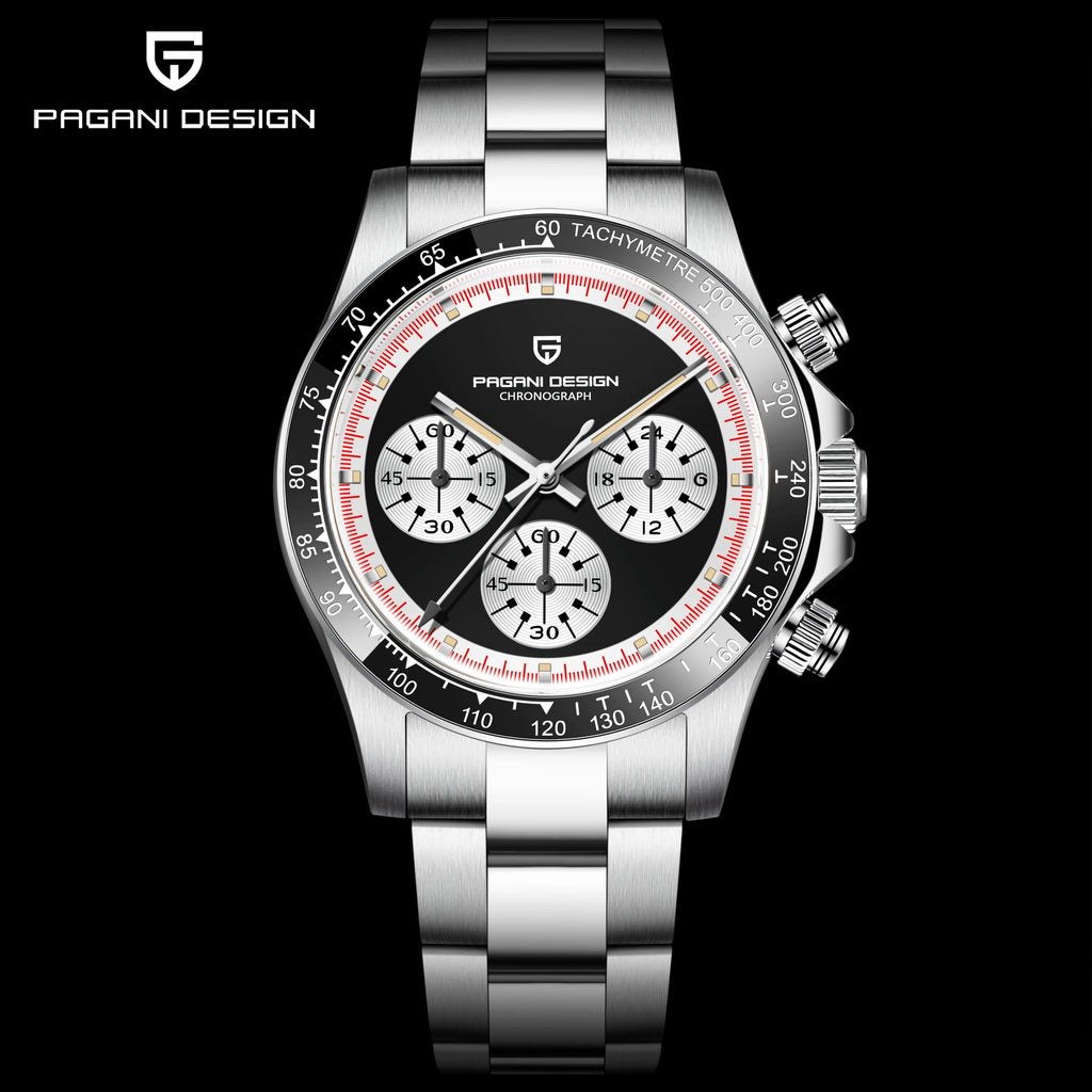 New PAGANI DESIGN 1676 New Men's Watches Quartz Wrist Watch Men Retro Sports Chronograph Japan VK63 Sapphire Glass Clock