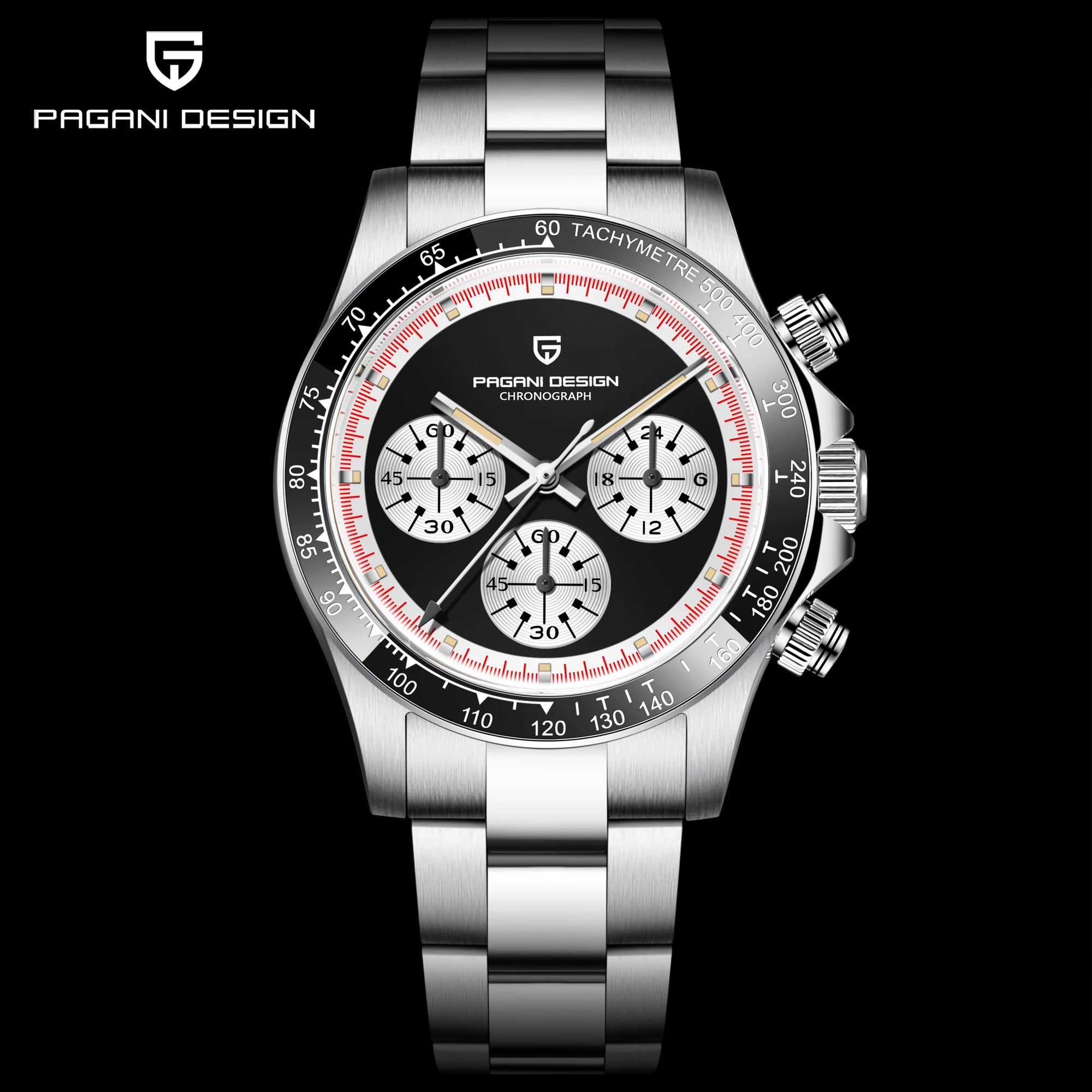 New PAGANI DESIGN 1676 New Men's Watches Quartz Wrist Watch Men Retro Sports Chronograph Japan VK63 Sapphire Glass Clock