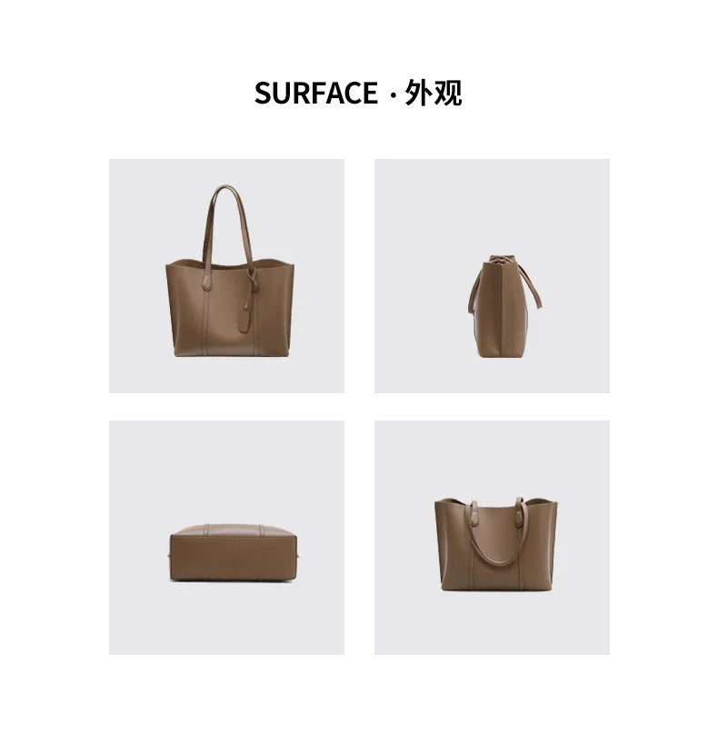 Women Buckets Bag Genuine Leather Handbag for Women Leather Shoulder Bag Casual Tote Crossbody Bags