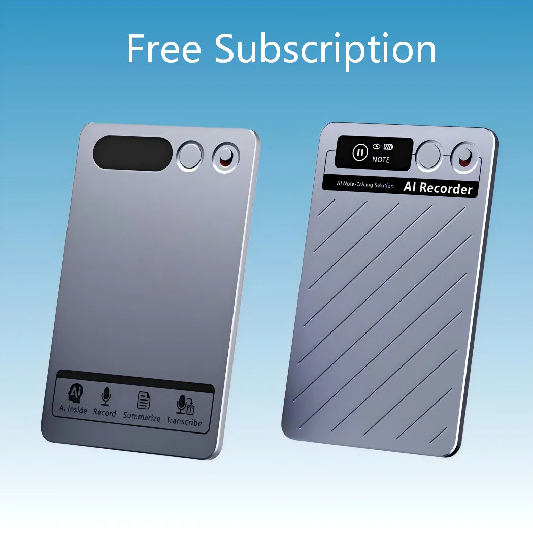 ChatGPT 5 Free Membership AI Note Taker Voice Recorder for Meeting Transcribe Summary Mind Map | Button Start 64Gb 36H Recording