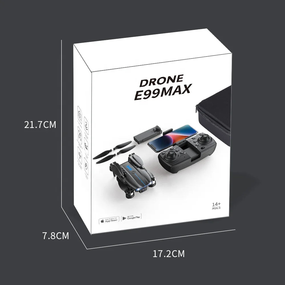 Fast Shipping E99 Max Mini 4K Wide Angle Camera WiFi FPV Quadcopter Drones Flying RC Toys for Boys Teens Children Gifts Presents