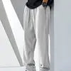 M-5XL  Men's Casual Pants Straight Leg Pants Summer Thin Ice Silk Sport Pants
