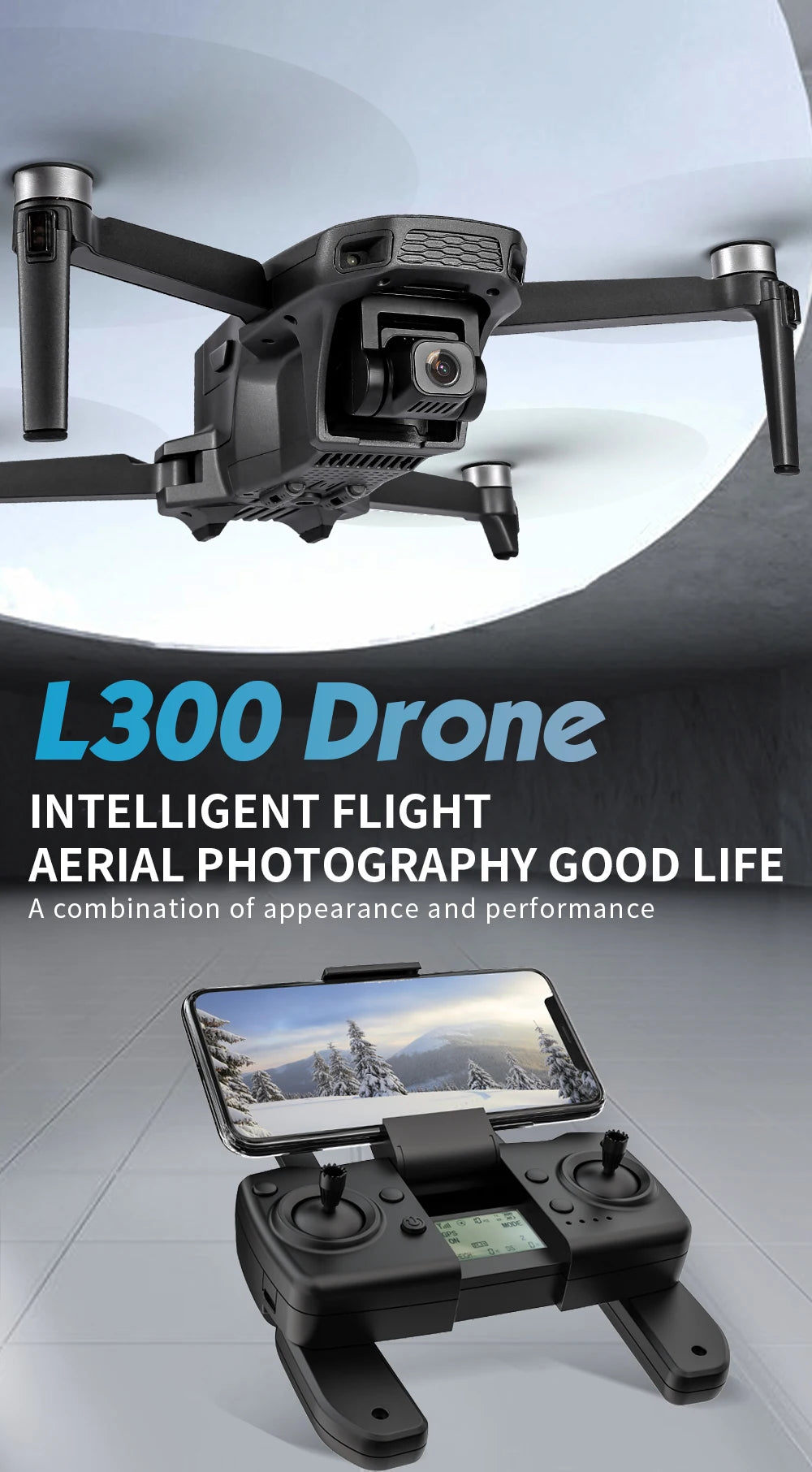 L300 Drone With Dual Camera WIFI FPV GPS Brushless Remote Control Foldable Quadcopter Rc Dron Toys