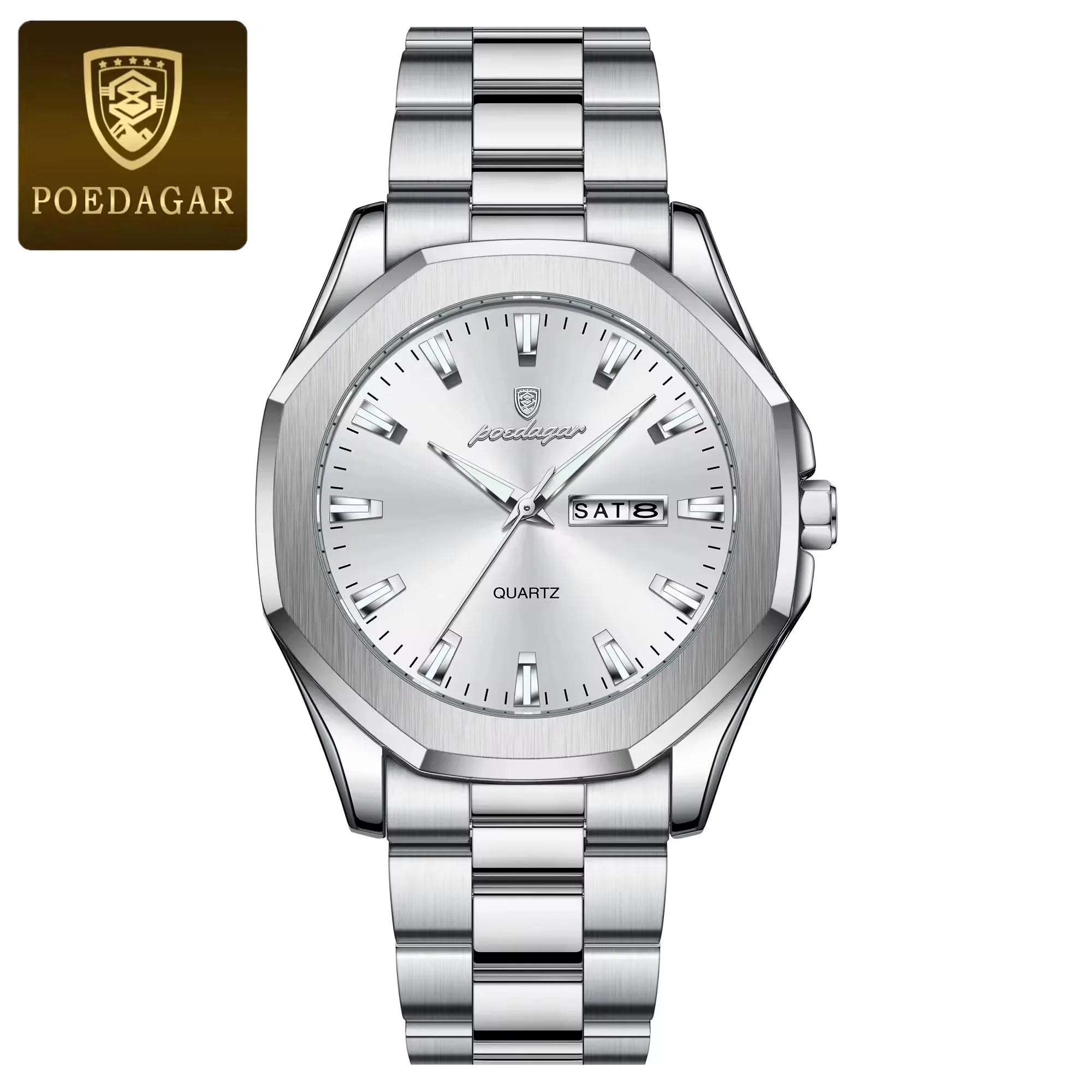 POEDAGAR Watch for Men 875 New High Quality Sport Quartz Men's Watches Waterproof Steel Jewelry Wristwatches Reloj Montre Gift