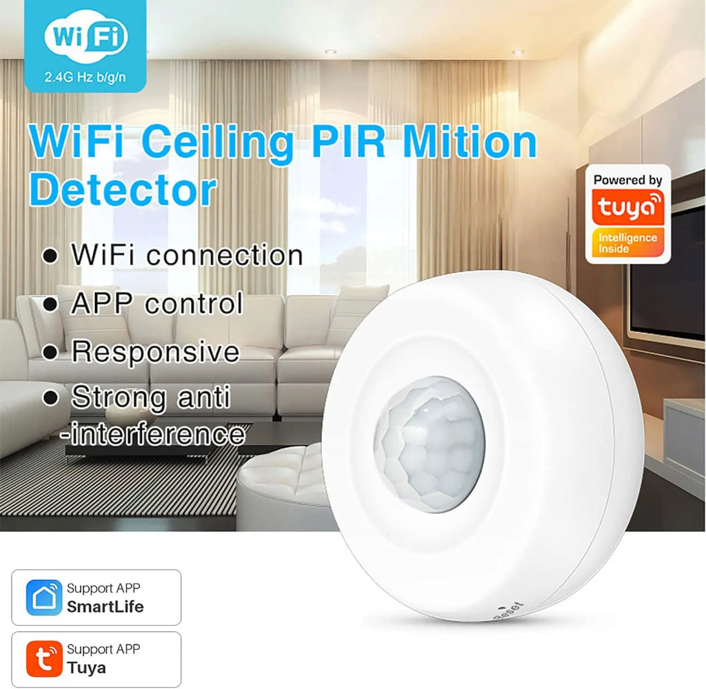 RSH Smart Home Automation WiFi PIR Motion Sensor Home Security Alarm System with Human Body Infrared Detector ZigBee Wireless