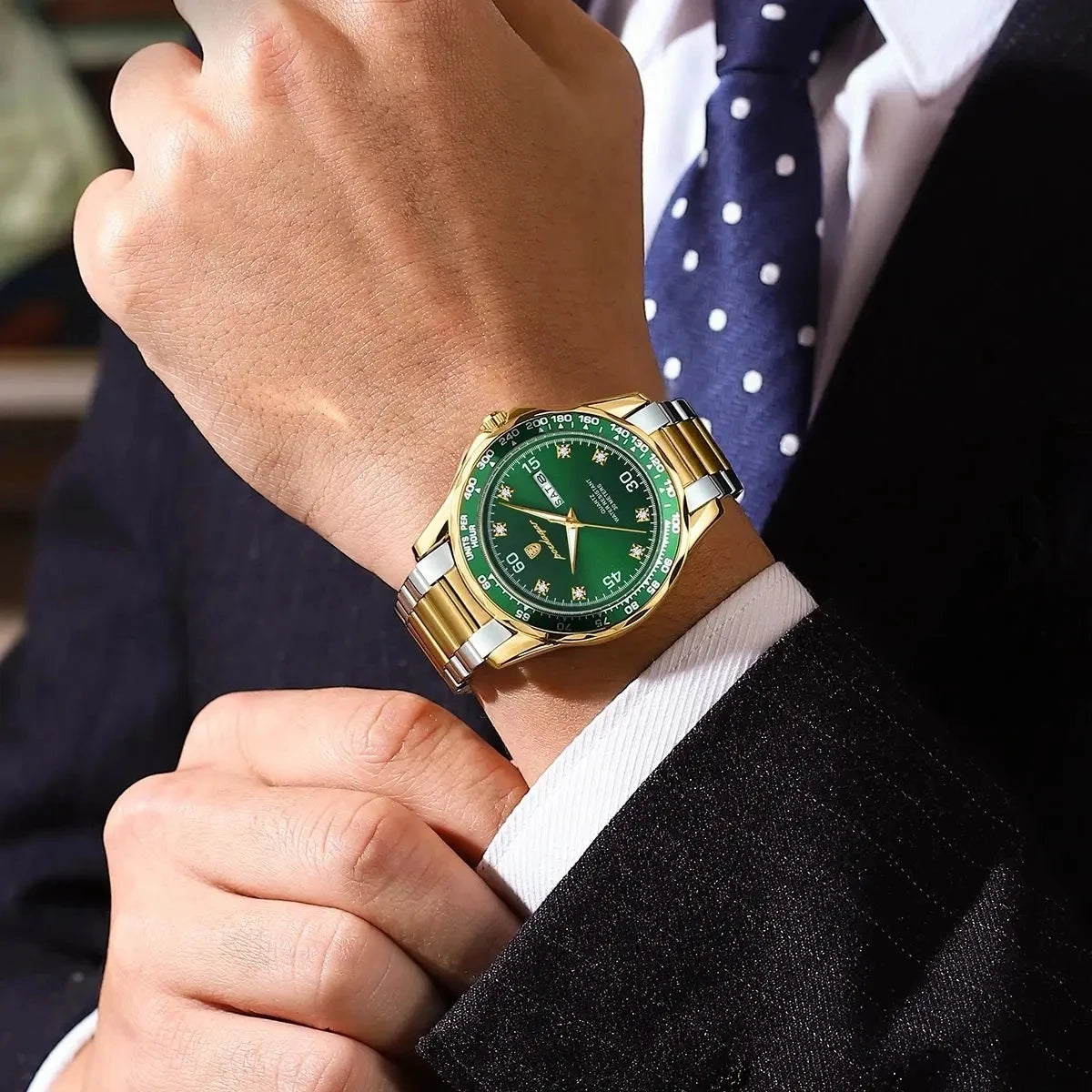 POEDAGAR 963 Fashion New Luxury Quartz Male Wristwatch Waterproof Luminous Business Watch for Men Stainless Steel Men's Watches