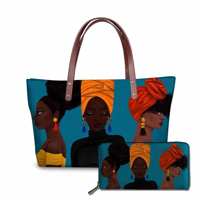 Young Ladies Handbags Black Art American African Girls Printed Popular Hand Bags Women Handbags Lady Fashion Designers Handbags