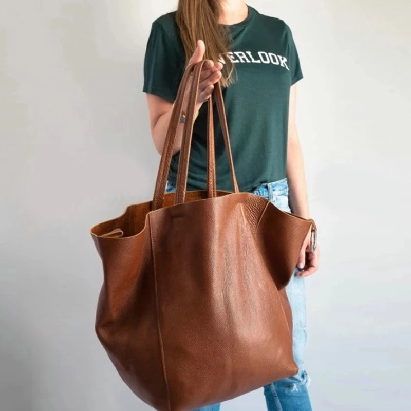 Casual Over Large Tote Bags for Women Shoulder Bag Simple Big Women Handbags Luxury Soft Shopper Bags Composited Purse