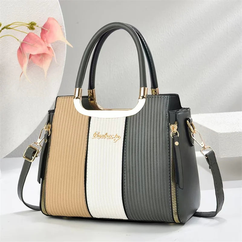 Fashion Zipper Custom Luxury Tote Ladies Messenger Logo Casual Tote Handbag for Daily Use New Large Capacity PU Women Handbags