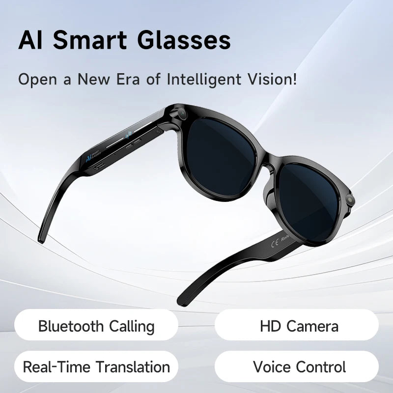 2025 AI Smart Glasses M89 Intelligent Real Time Translation Music Playback BT Calling Wifi High Pixel Camera Sunglasses