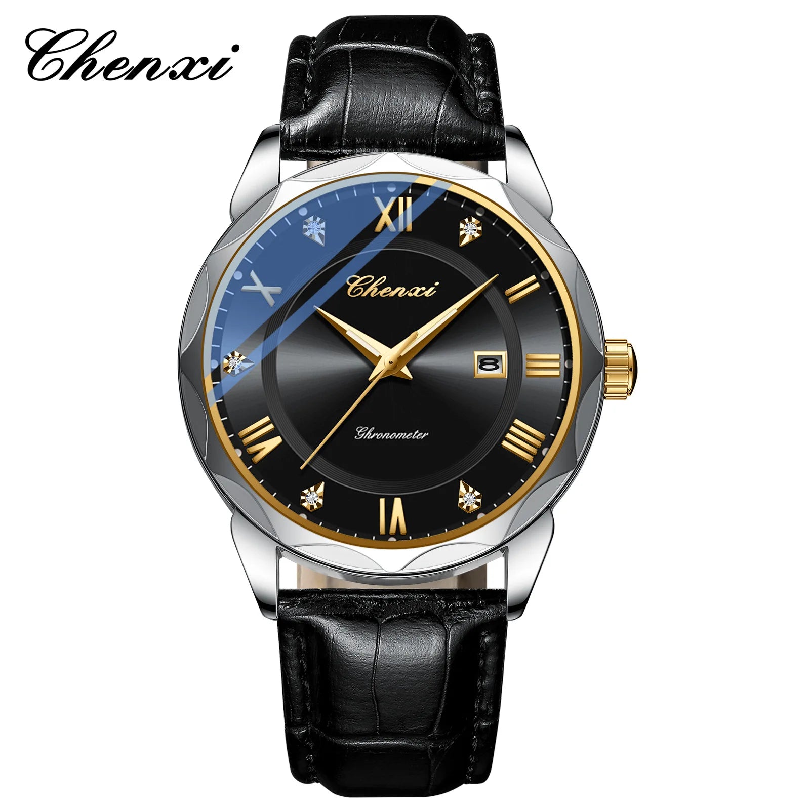 CHENXI 682 New Men's Watches Business Calendar Watch for Men Fashion Sport Waterproof Luminous Calendar Quartz Male Wristwatch