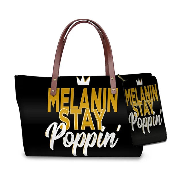 Young Ladies Handbags Black Art American African Girls Printed Popular Hand Bags Women Handbags Lady Fashion Designers Handbags