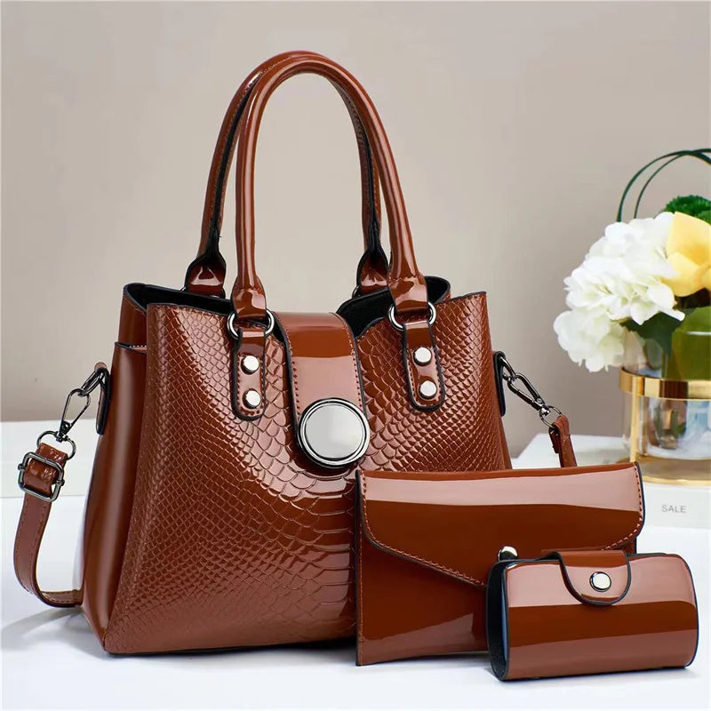 New Fashion Versatile Retro Simple Leisure Elegant Temperament Large Capacity Bags Women Handbags Lady