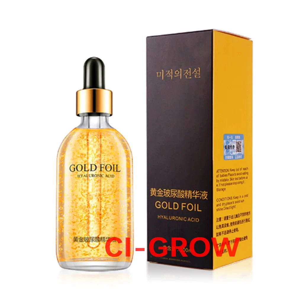 100ml 24k Gold Hyaluronic Acid Nicotinamide Face Serum Facial Lifting Collagen Essence Skin Care Serum