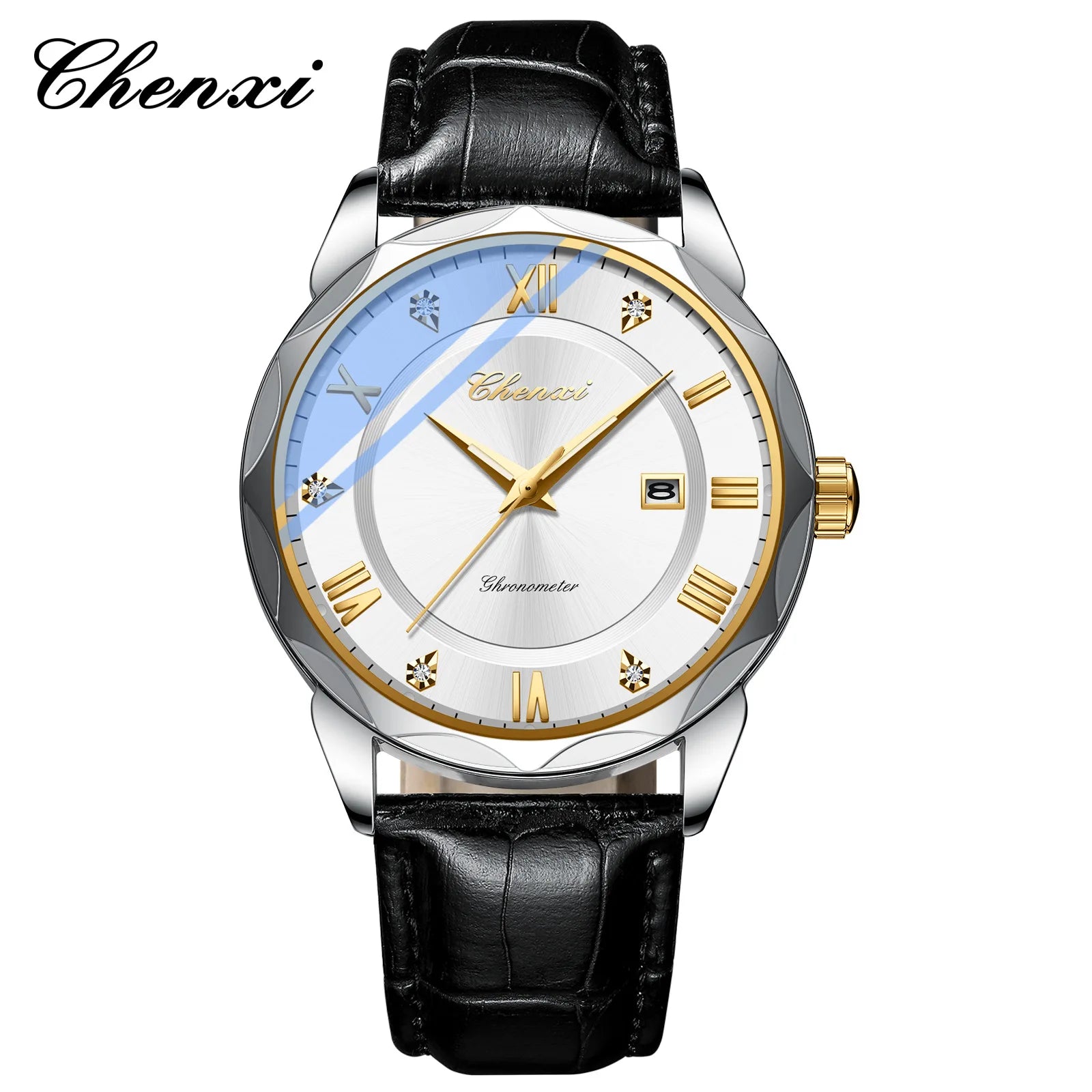 CHENXI 682 New Men's Watches Business Calendar Watch for Men Fashion Sport Waterproof Luminous Calendar Quartz Male Wristwatch